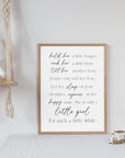 Hold Her A Little Longer - Modern - Quote Print Poster - The Willow Corner