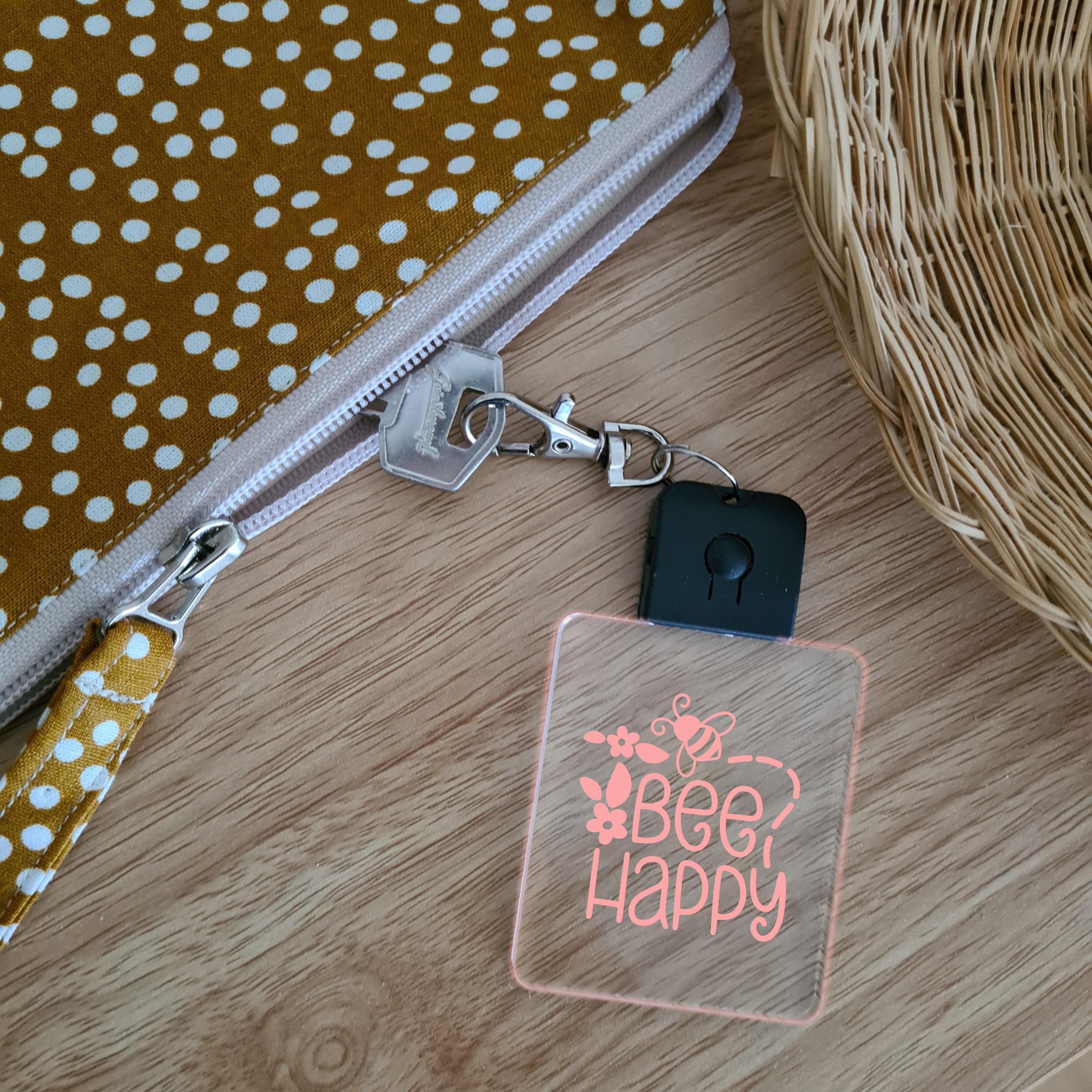LED Glowing Keychain 🌕 - Bee Happy - The Willow Corner