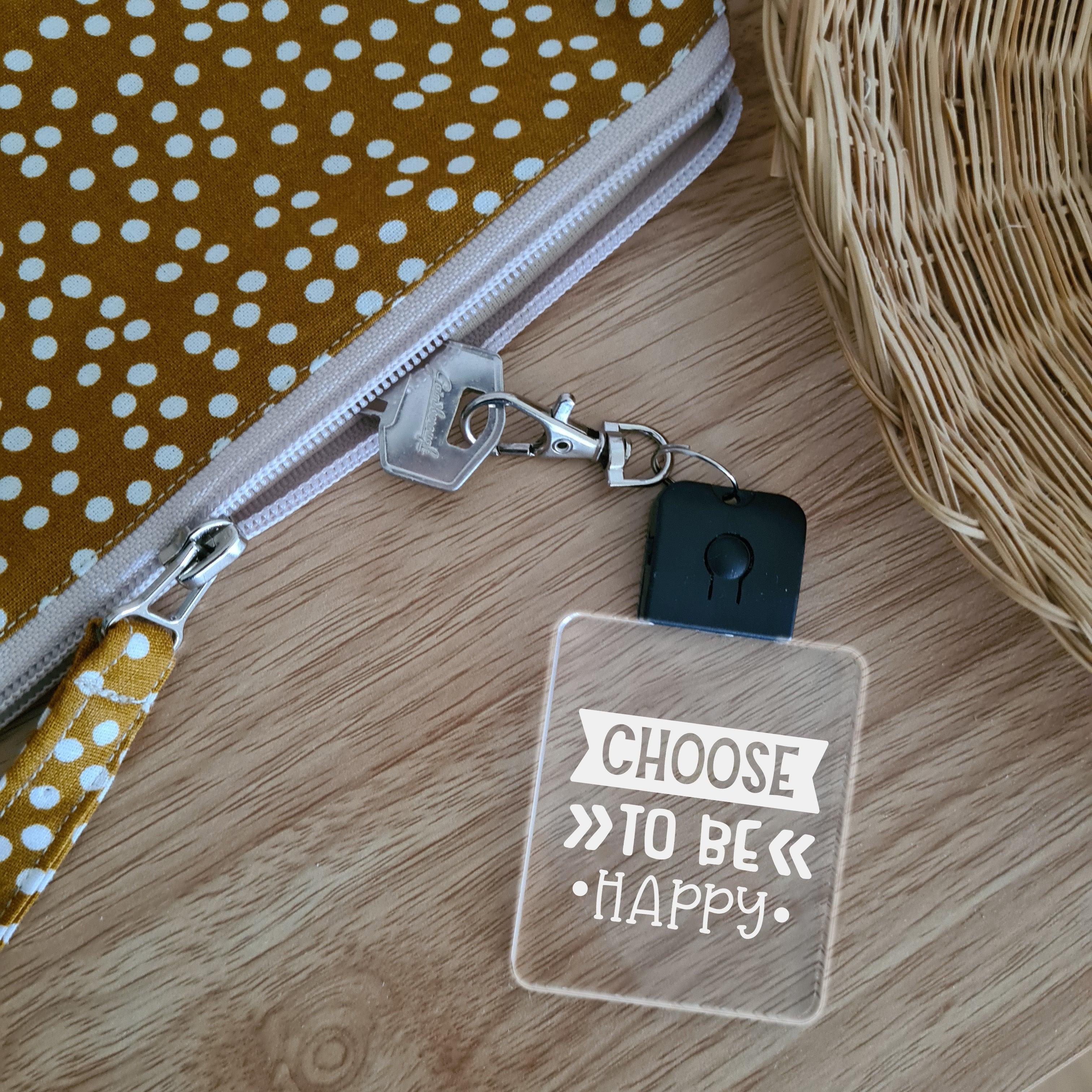 LED Glowing Keychain 🌕 - Choose to be Happy - The Willow Corner