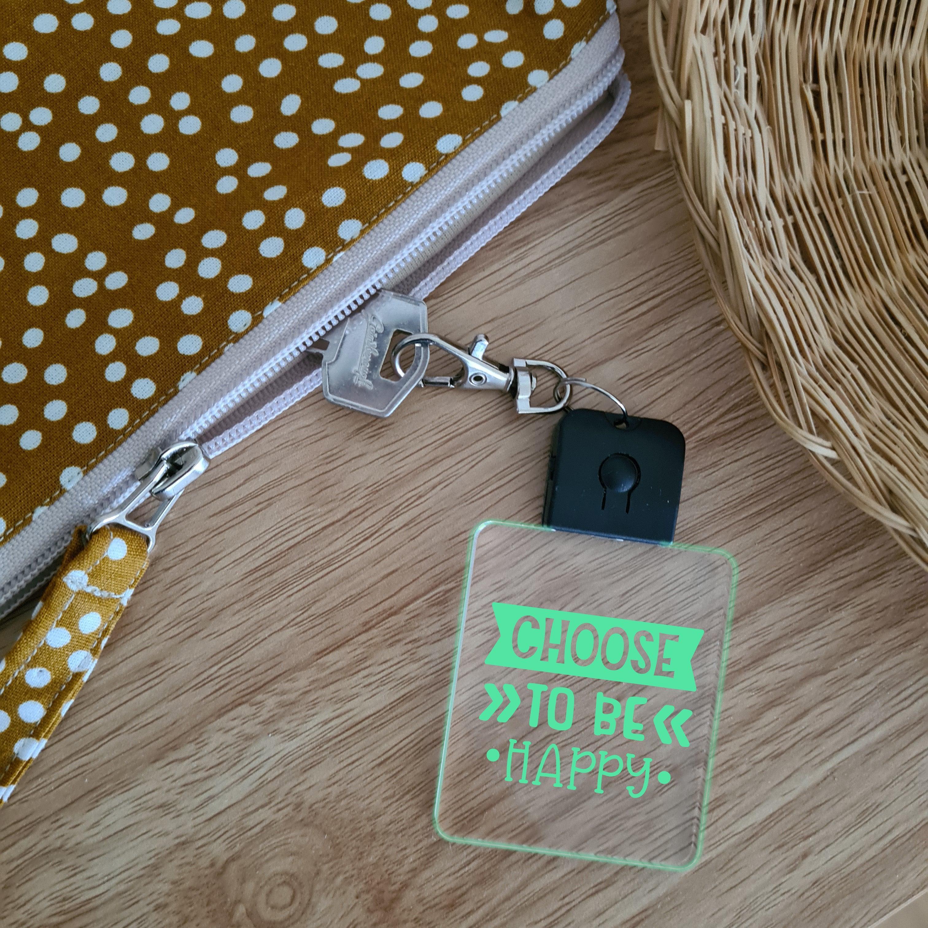 LED Glowing Keychain 🌕 - Choose to be Happy - The Willow Corner