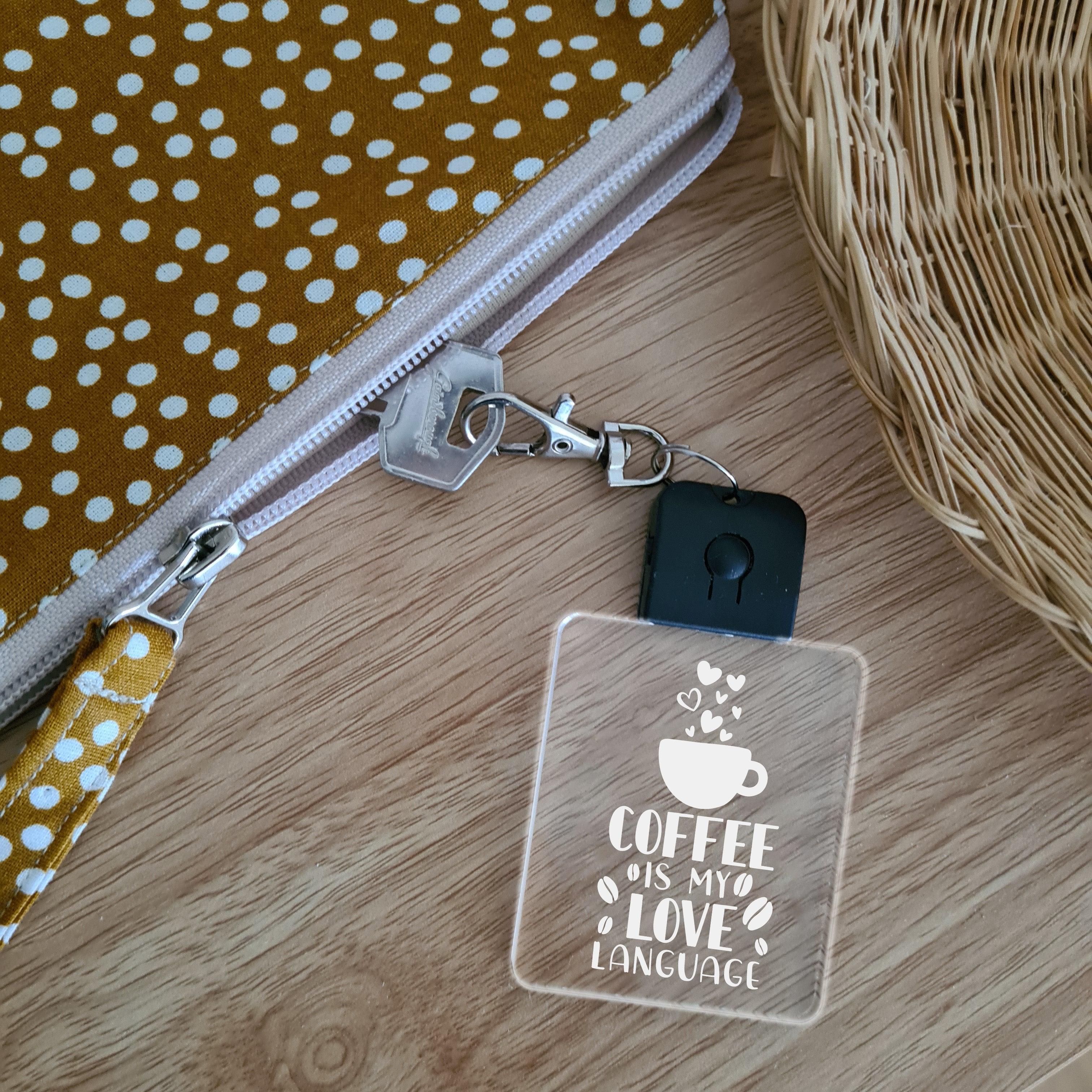 LED Glowing Keychain 🌕 - Coffee Is My Love Language - The Willow Corner