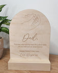 Little Hands - Personalised Line Art Arch Quote - Father's Day Gift - The Willow Corner