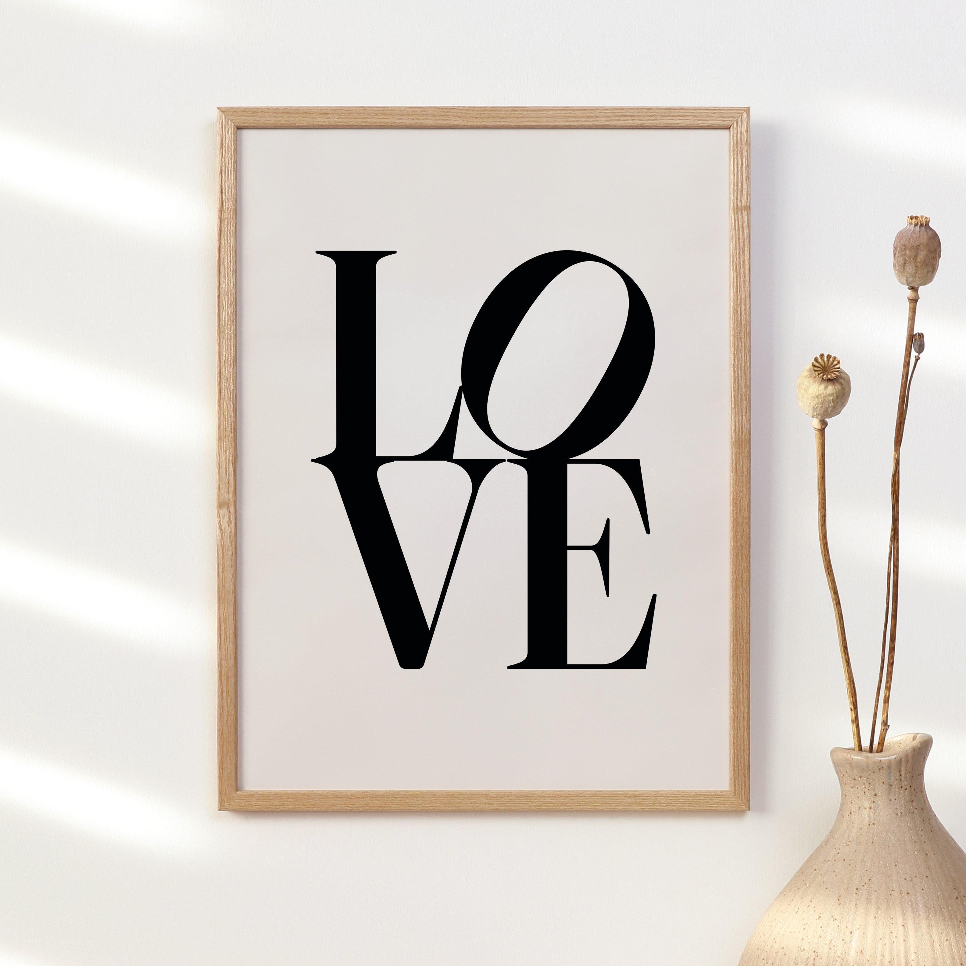 Luxe Love Print - Neutral Valentine&#39;s Day Home Decor Poster - Quote Print Poster - The Willow Corner