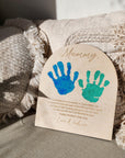 Mummy Handprint Sign - Personalised Wooden Arch Plaque - Mother's Day Gift - The Willow Corner