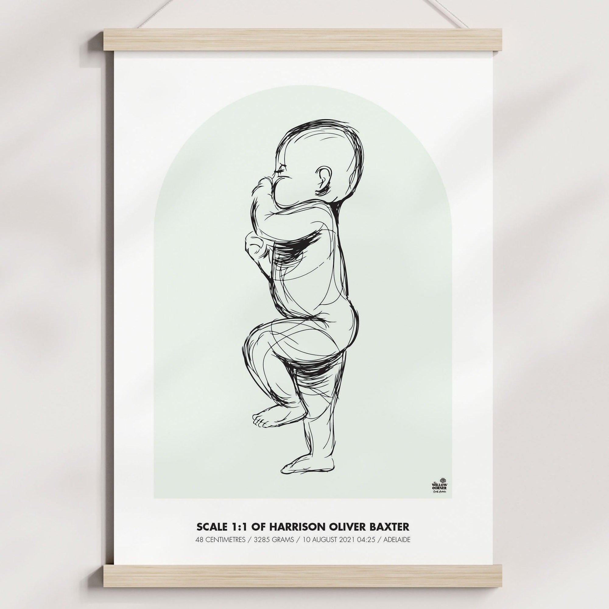 NEW 2023 - 1:1 Scale Arch Birth Poster - Personalised Poster - The Willow Corner