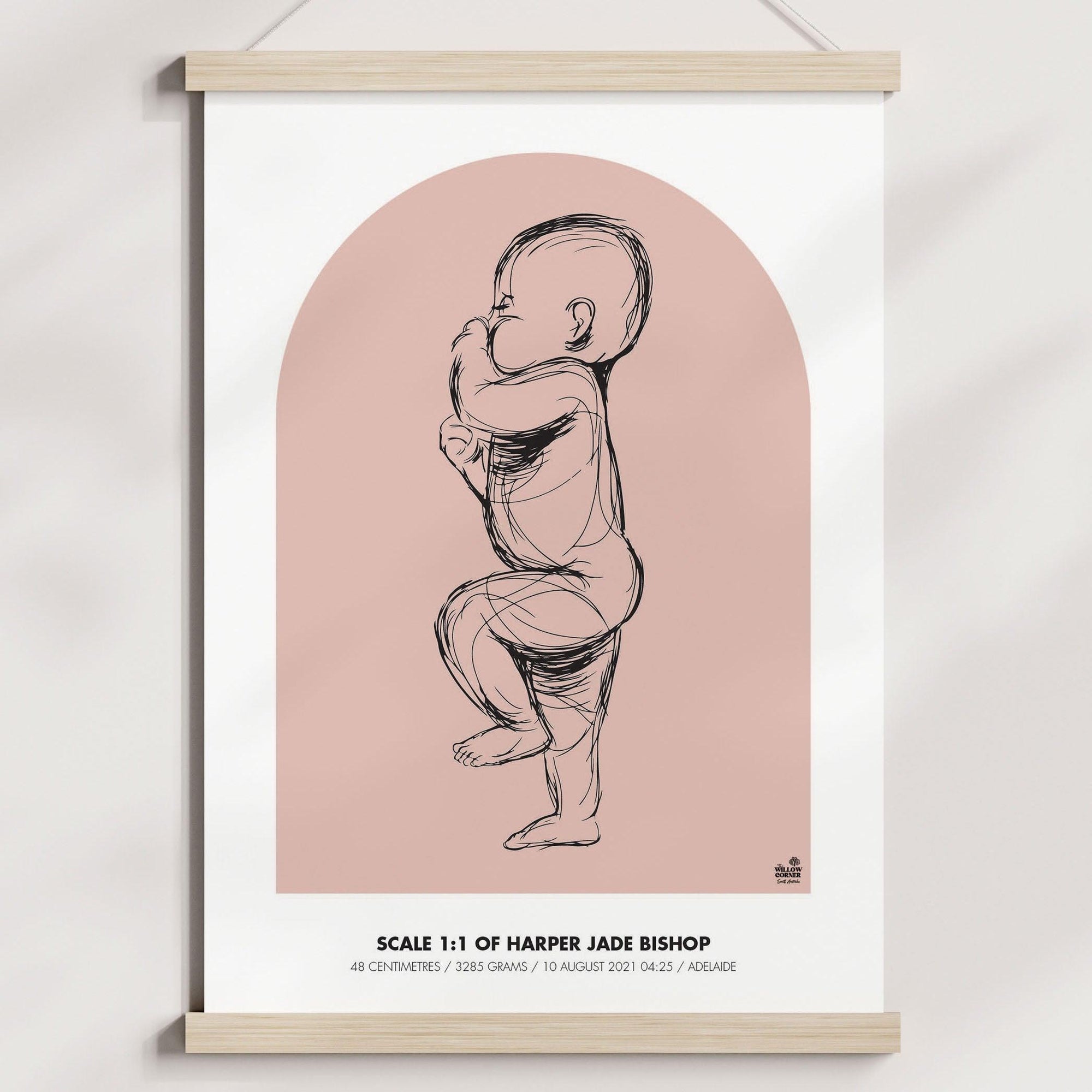NEW 2023 - 1:1 Scale Arch Birth Poster - Personalised Poster - The Willow Corner