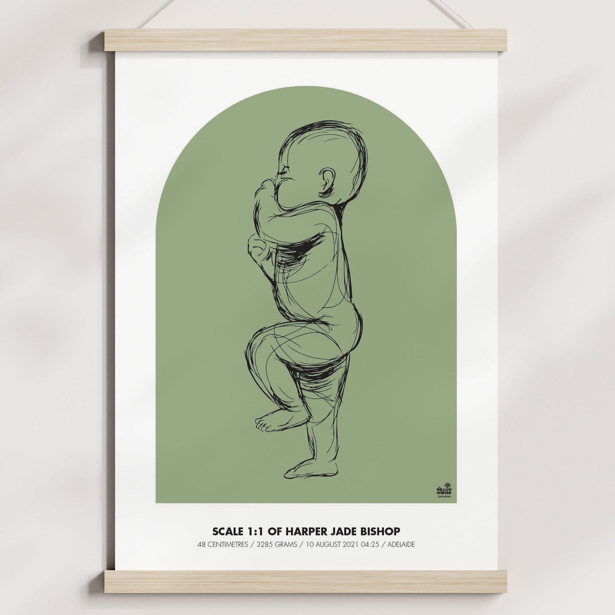 NEW 2023 - 1:1 Scale Arch Birth Poster - Personalised Poster - The Willow Corner