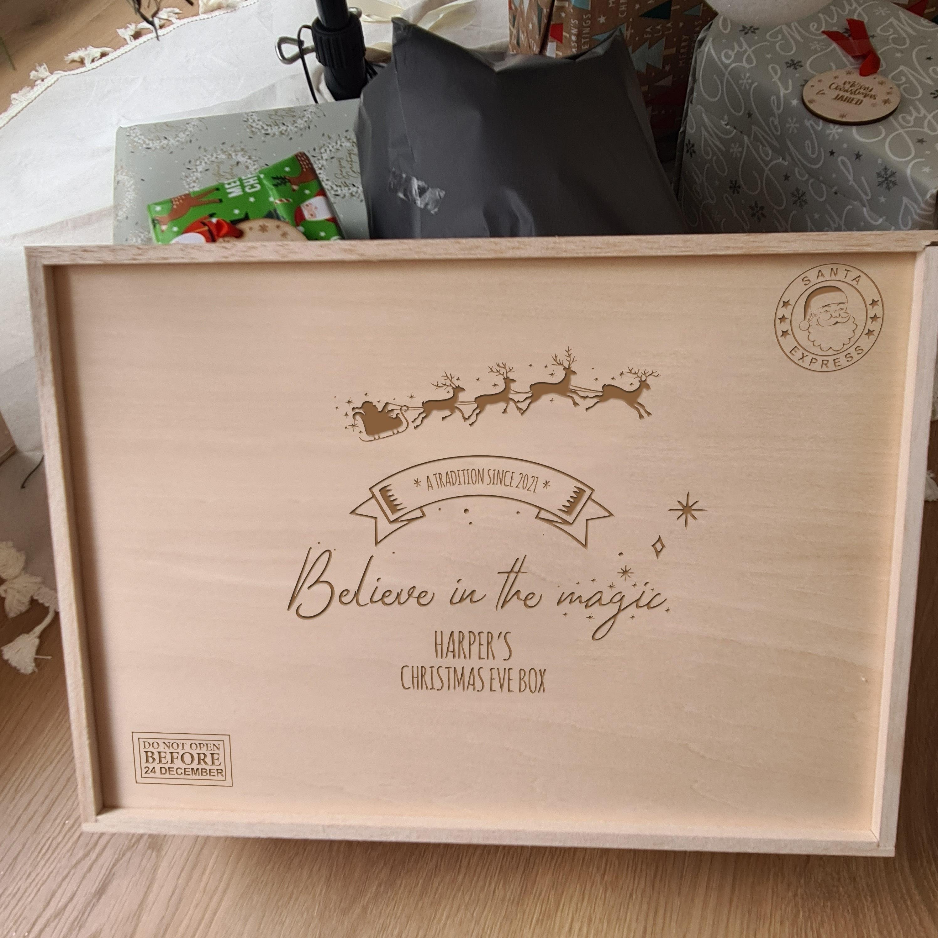 Personalised Christmas Keepsake Box - Believe in the Magic - The Willow Corner