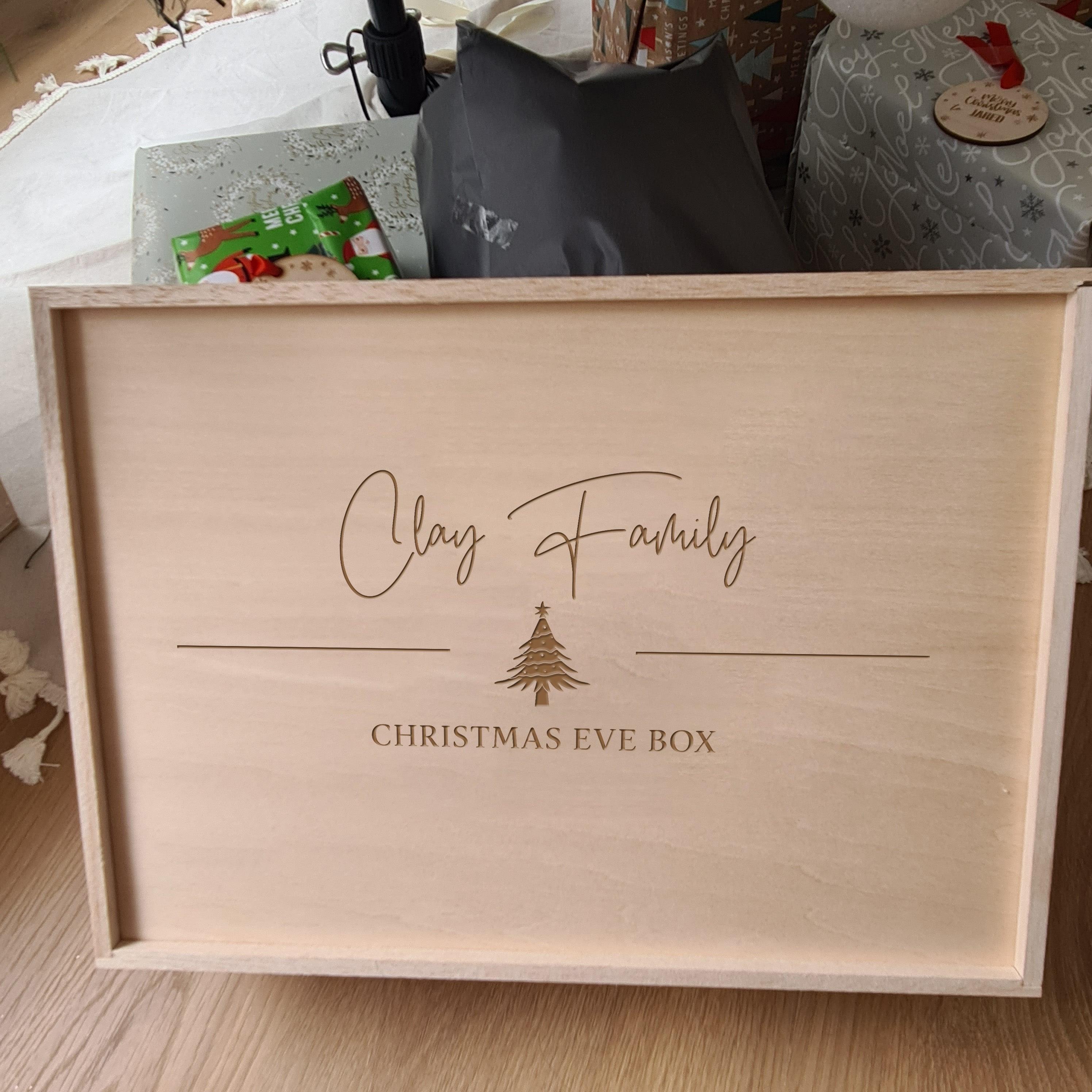 Personalised Christmas Keepsake Box - Elegant Family - The Willow Corner