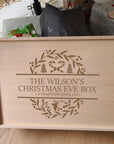 Personalised Christmas Keepsake Box - Family Christmas Wreath - The Willow Corner