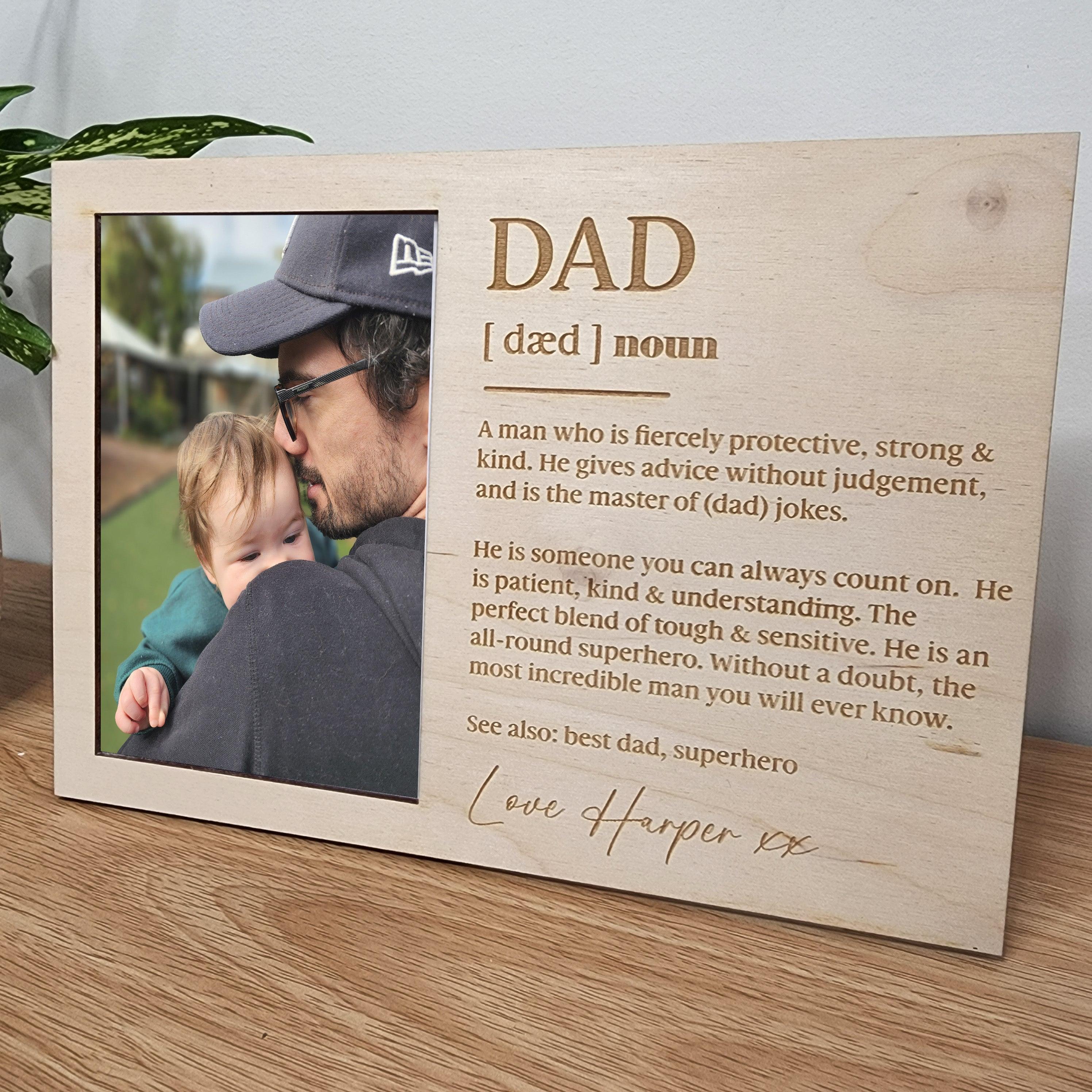 Personalised Dad Definition 6x4&quot; Photo Frame - Father&#39;s Day Gift - The Willow Corner