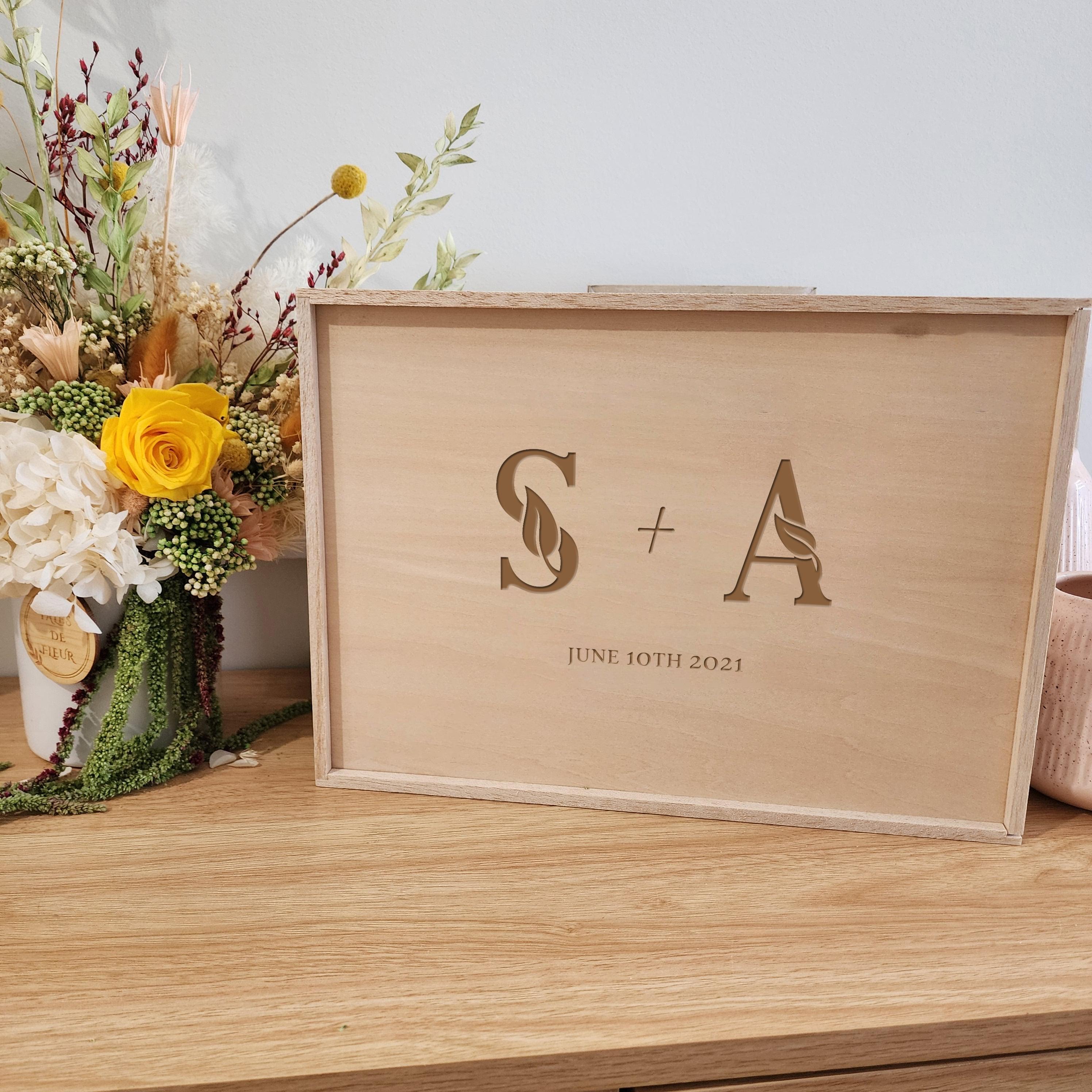 Personalised Floral Monogram Memory Keepsake Box - Valentine&#39;s Day Gift - The Willow Corner