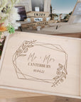 Personalised Geometric Wreath Couples Memory Keepsake Box - Valentine's Day Gift - The Willow Corner