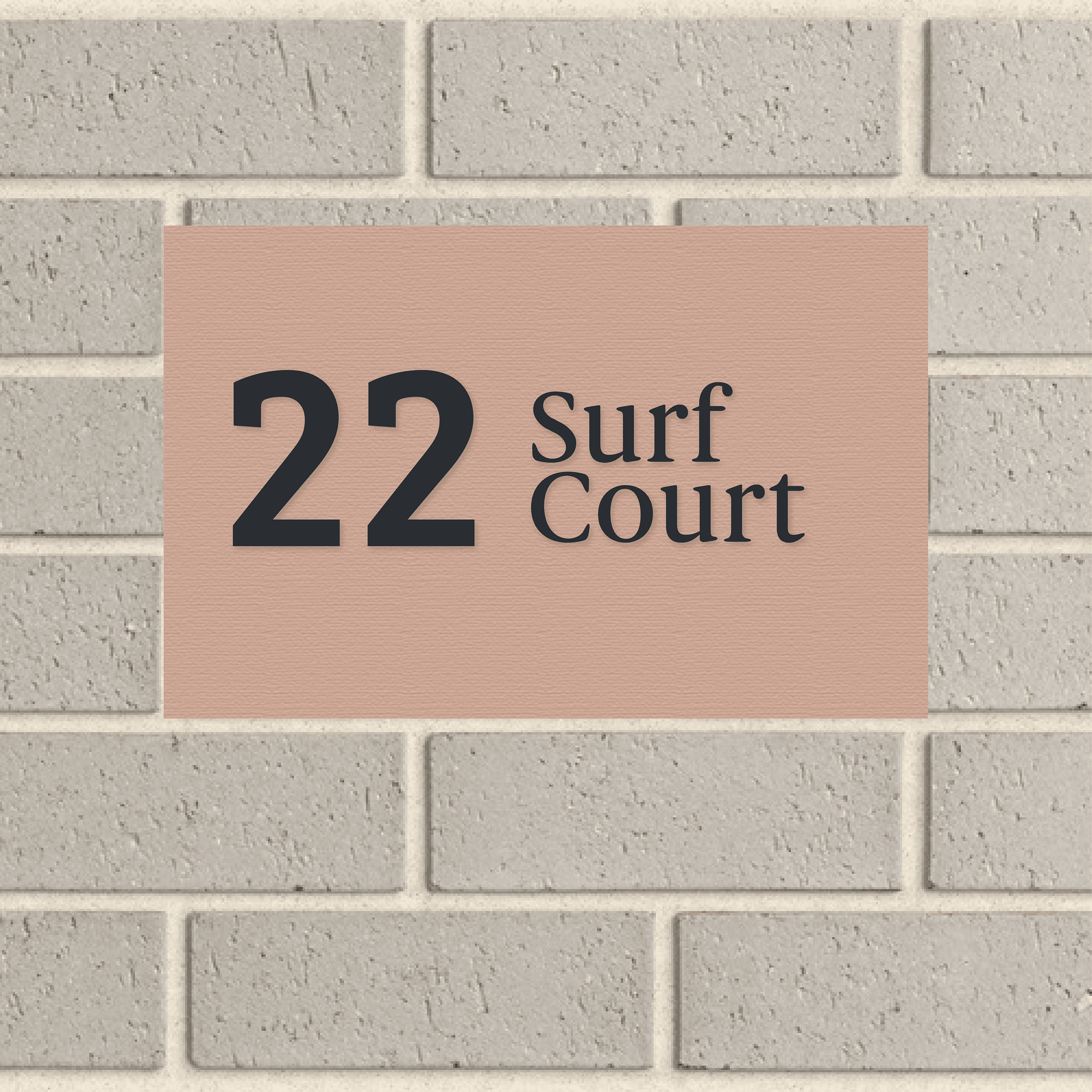 Personalised House Sign 🏠 – Brushed Luxe Edition - Rectangle Copper on Black UV Stabilised – Letterbox Sign - The Willow Corner