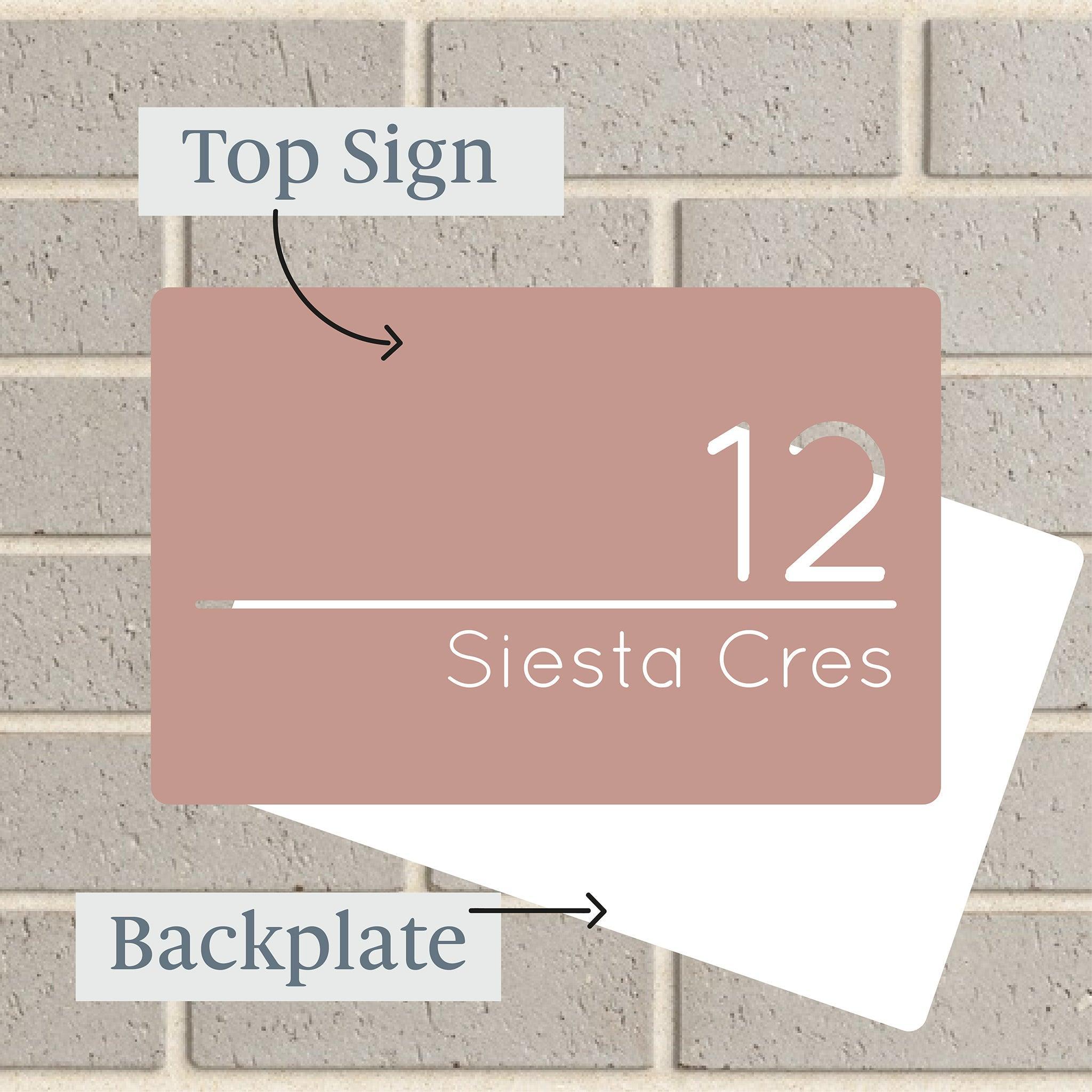 Personalised House Sign 🏠 –Number And Street Rectangle – Letterbox Sign - The Willow Corner