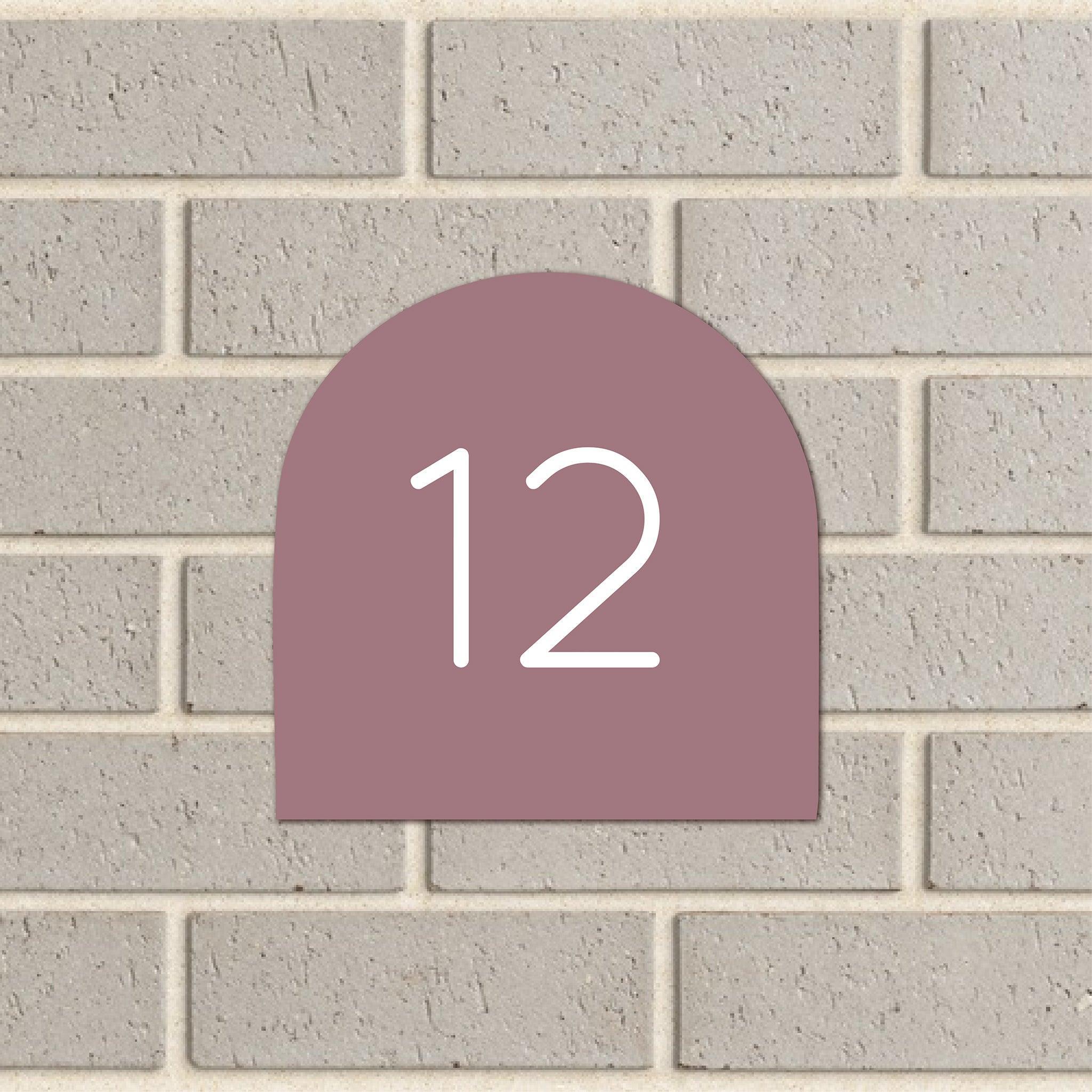 Personalised House Sign 🏠 - Number Only Arch – Letterbox Sign - The Willow Corner