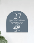 Personalised House Sign 🏠 – Palm Tree Arch – Letterbox Sign - The Willow Corner