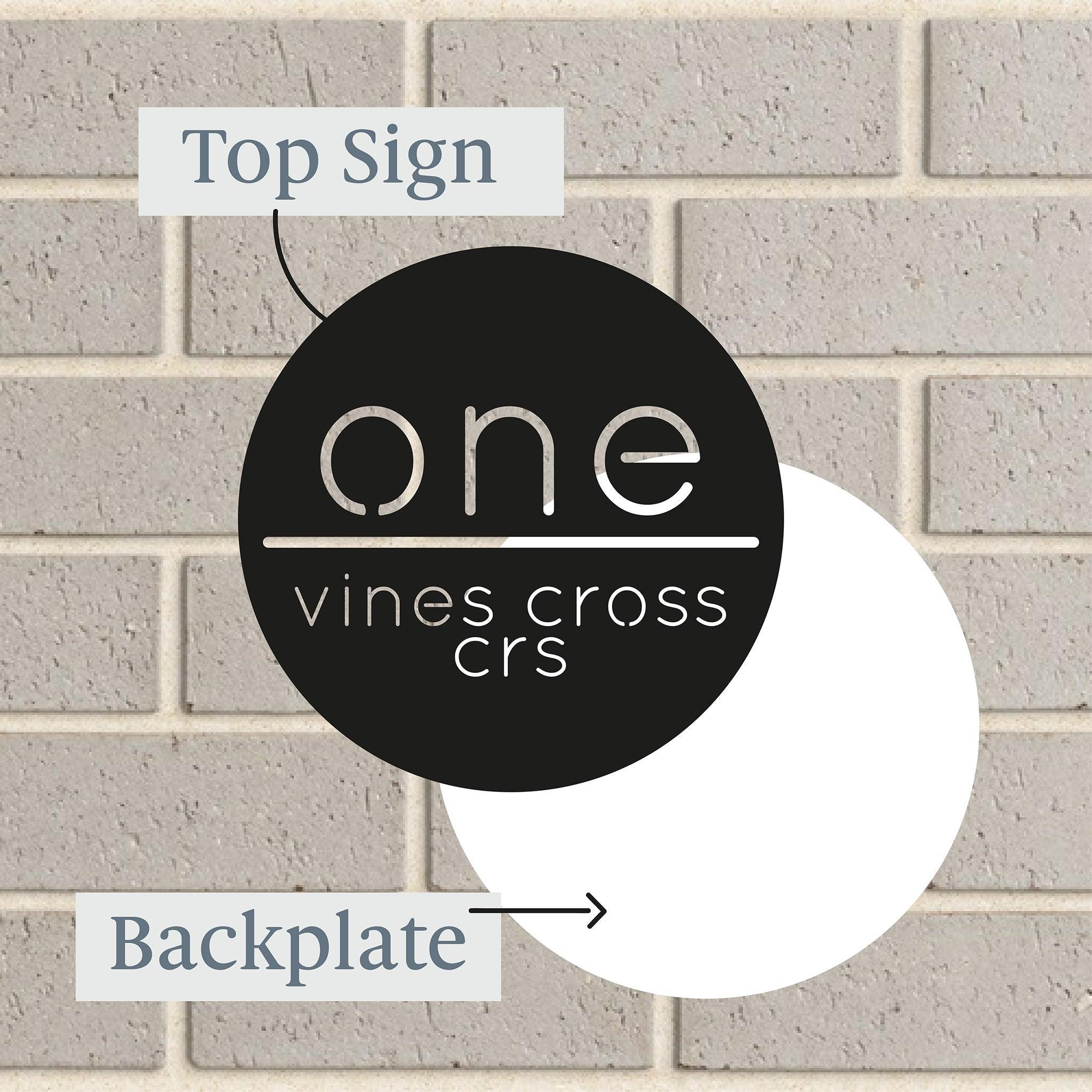 Personalised House Sign 🏠 – Written Address Circle – Letterbox Sign - The Willow Corner