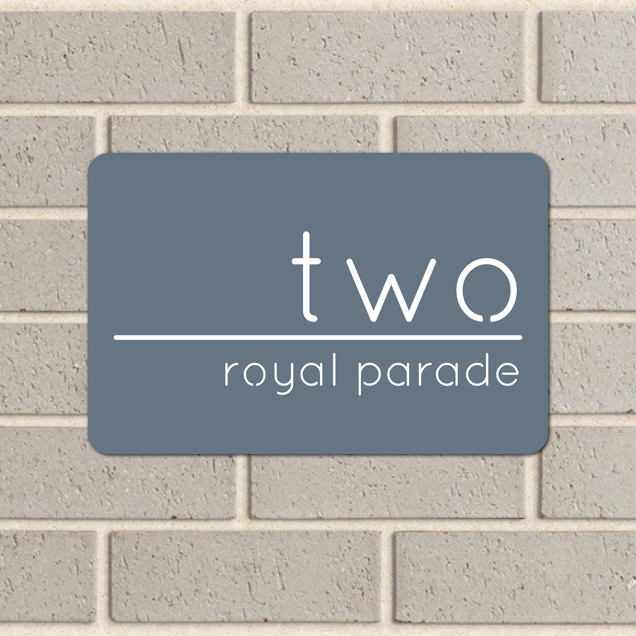 Personalised House Sign 🏠 – Written Number And Street Rectangle – Letterbox Sign - The Willow Corner