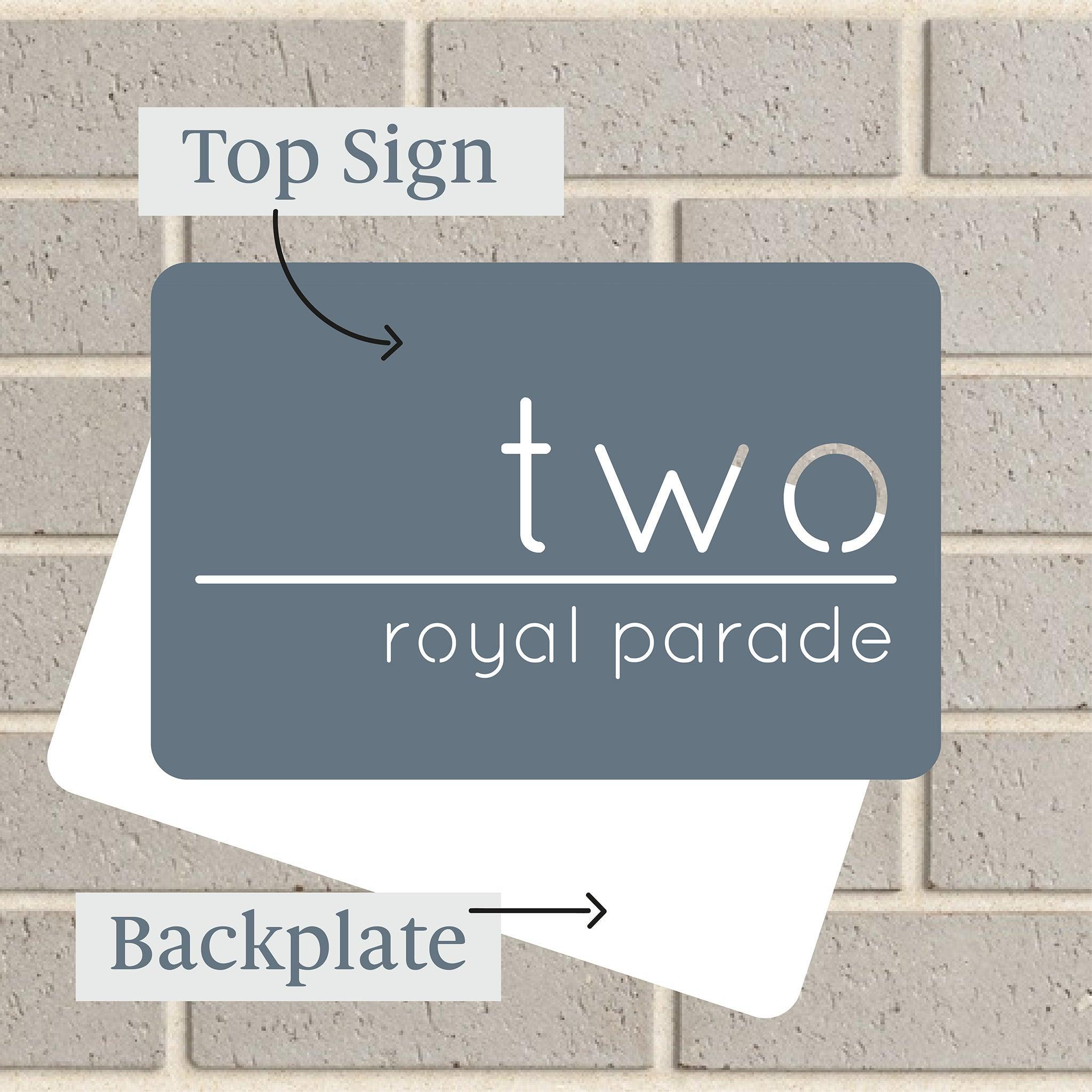 Personalised House Sign 🏠 – Written Number And Street Rectangle – Letterbox Sign - The Willow Corner