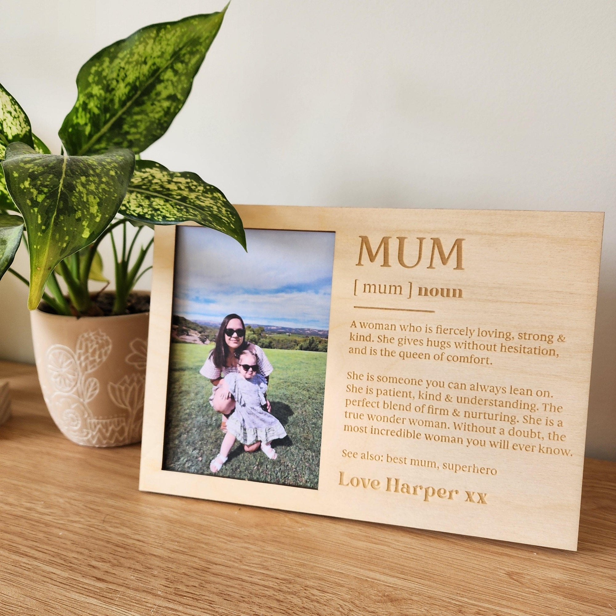 Personalised Mum Definition 6x4" Photo Frame - Mother's Day Gift - The Willow Corner