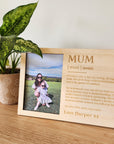Personalised Mum Definition 6x4" Photo Frame - Mother's Day Gift - The Willow Corner