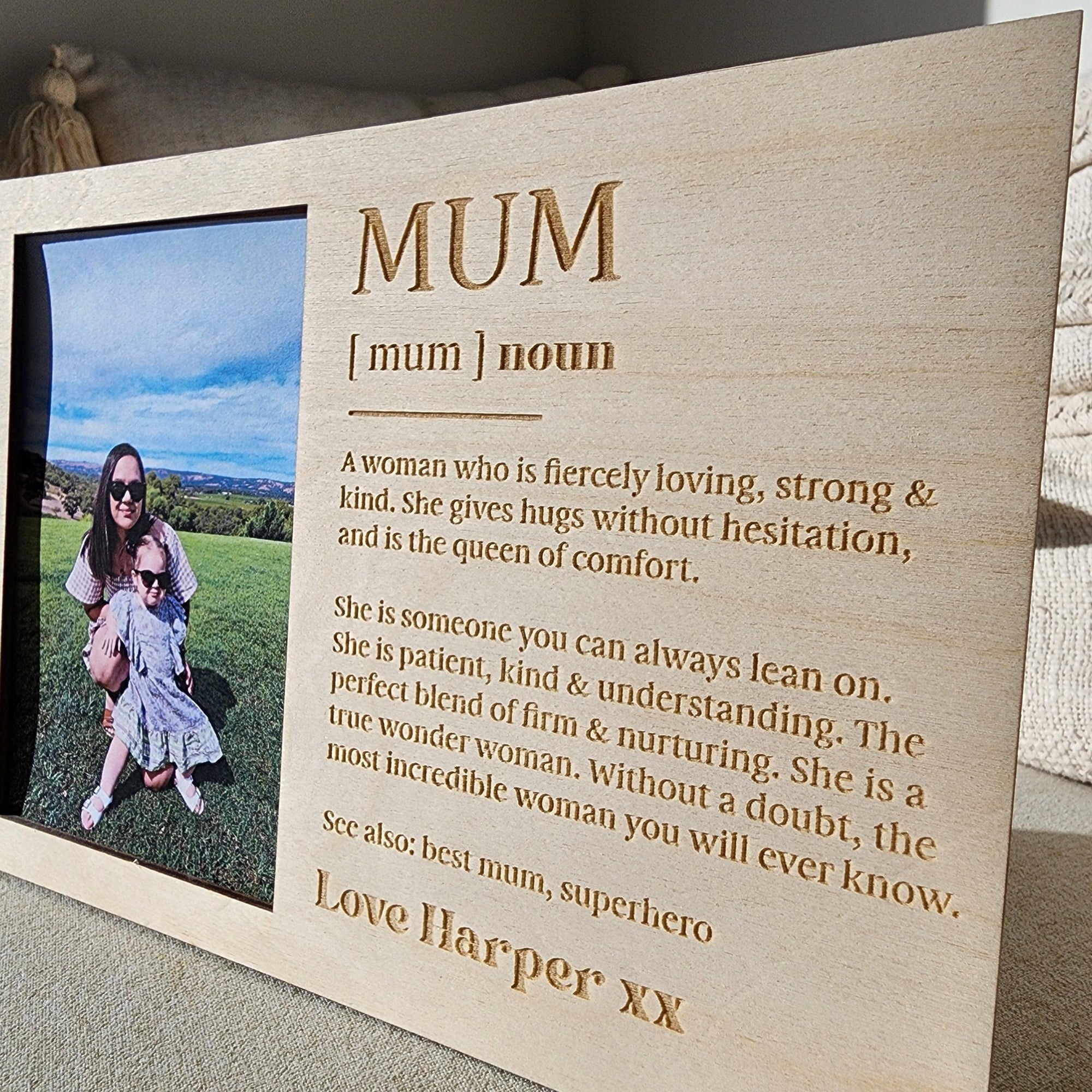 Personalised Mum Definition 6x4" Photo Frame - Mother's Day Gift - The Willow Corner