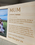 Personalised Mum Definition 6x4" Photo Frame - Mother's Day Gift - The Willow Corner