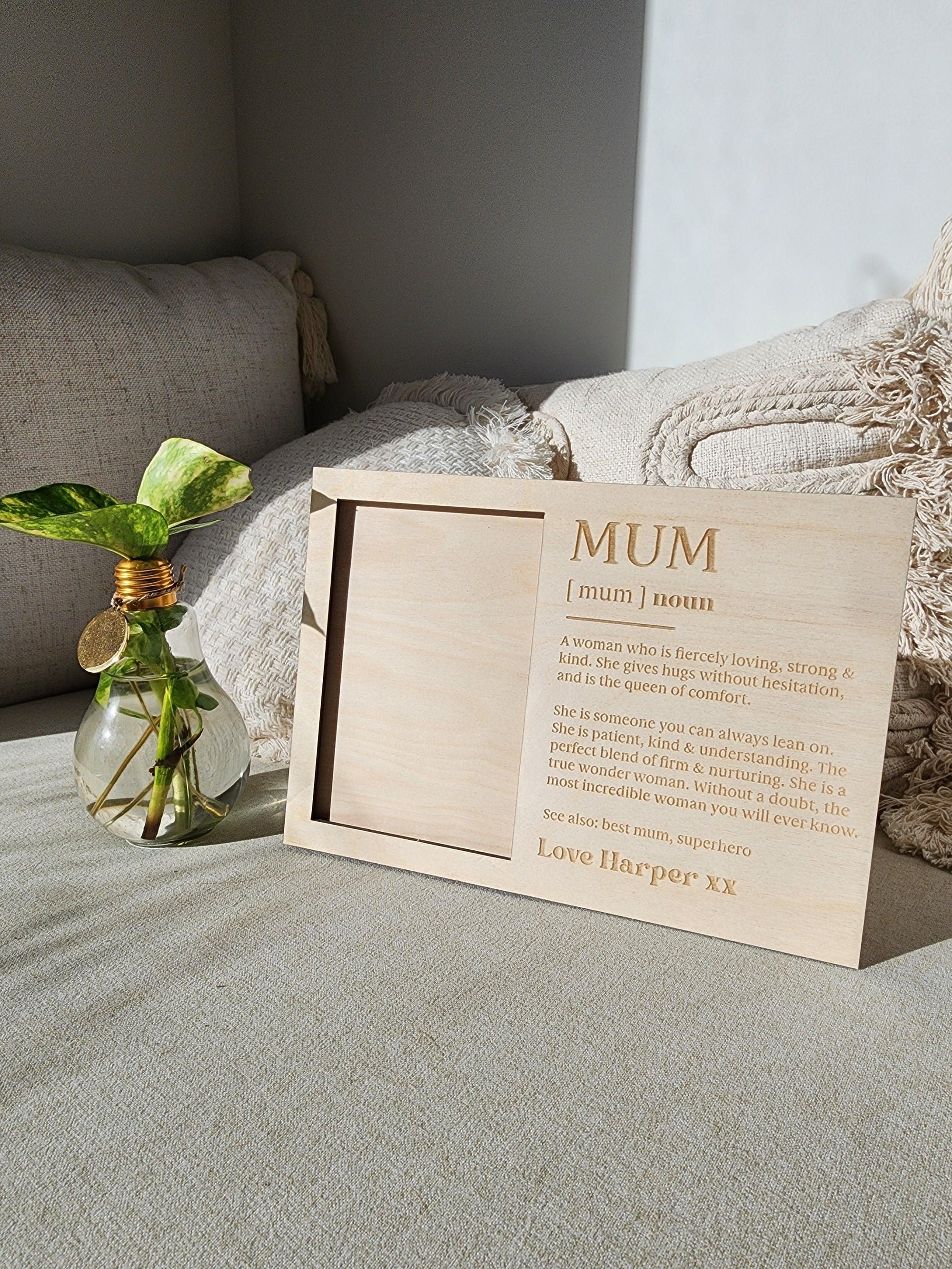 Personalised Mum Definition 6x4" Photo Frame - Mother's Day Gift - The Willow Corner