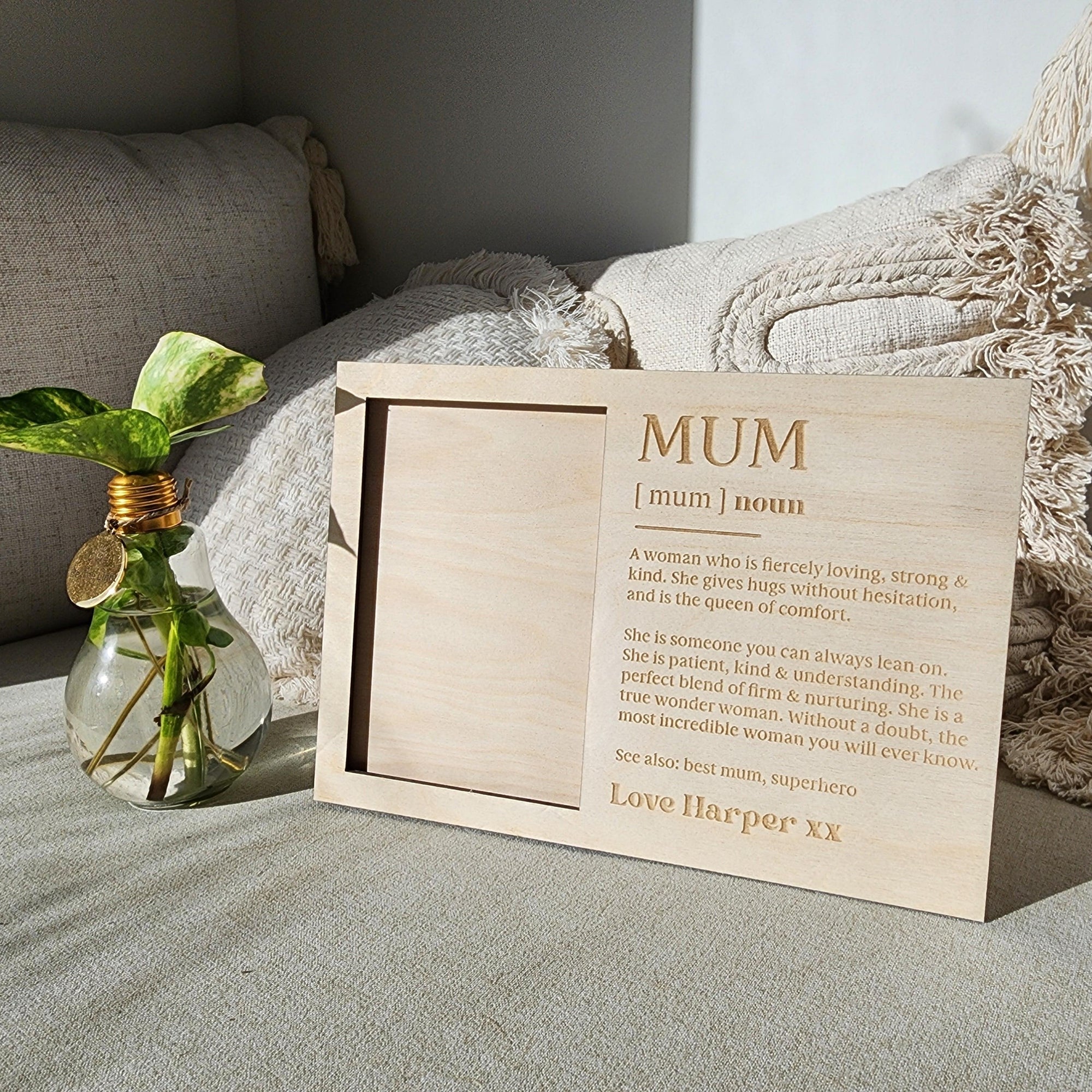 Personalised Mum Definition 6x4" Photo Frame - Mother's Day Gift - The Willow Corner
