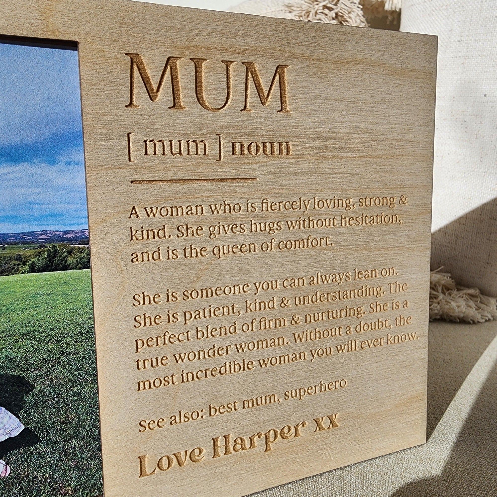 Personalised Mum Definition 6x4&quot; Photo Frame - Mother&#39;s Day Gift - The Willow Corner
