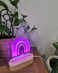 Personalised Night Light 🌙 - Boho Rainbow - The Willow Corner