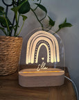 Personalised Night Light 🌙 - Boho Rainbow - The Willow Corner
