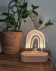 Personalised Night Light 🌙 - Boho Rainbow - The Willow Corner