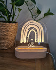 Personalised Night Light 🌙 - Boho Rainbow - The Willow Corner