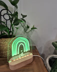 Personalised Night Light 🌙 - Boho Rainbow - The Willow Corner