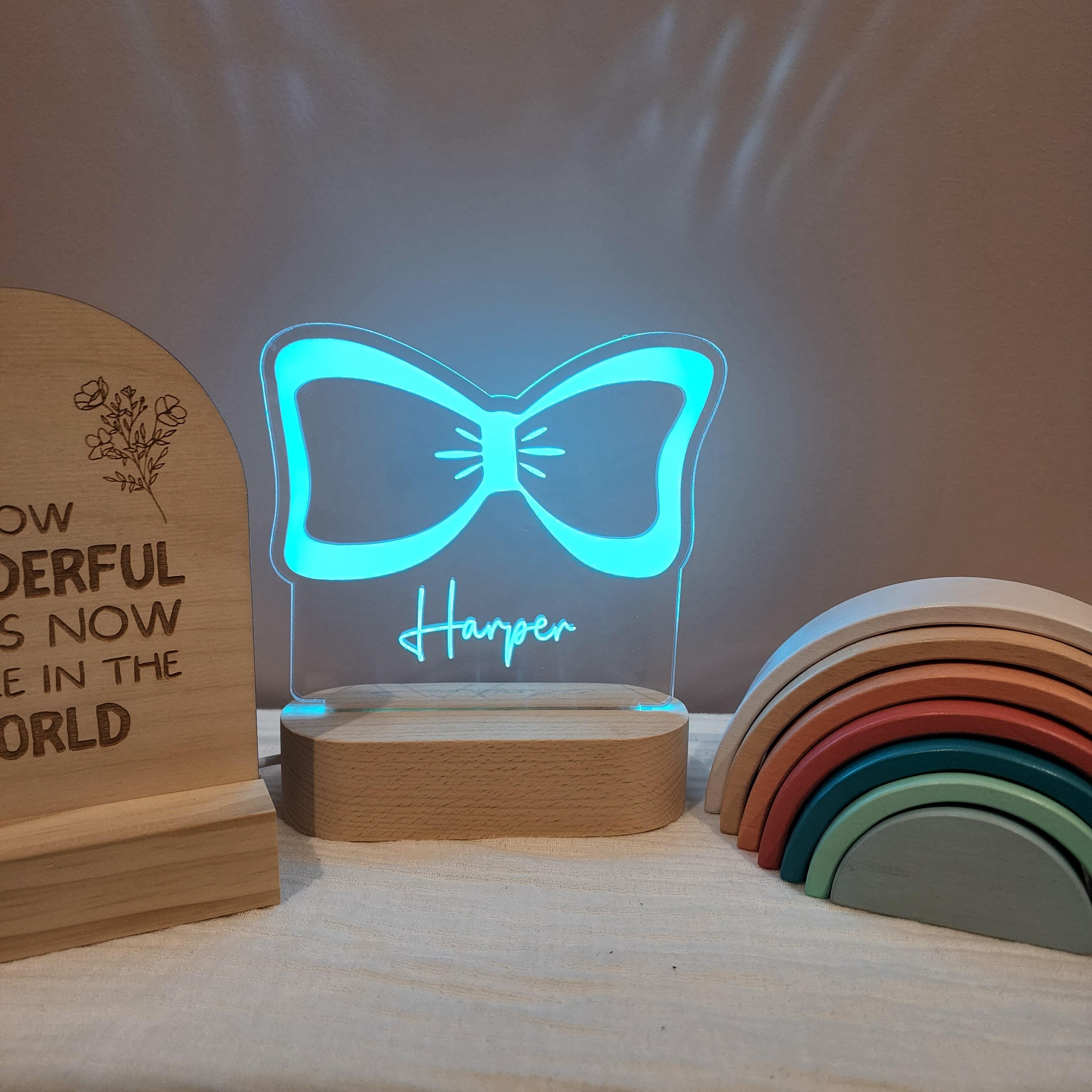 Personalised Night Light 🌙 - Bow - The Willow Corner