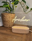 Personalised Night Light 🌙 - Brush Wash Name - The Willow Corner