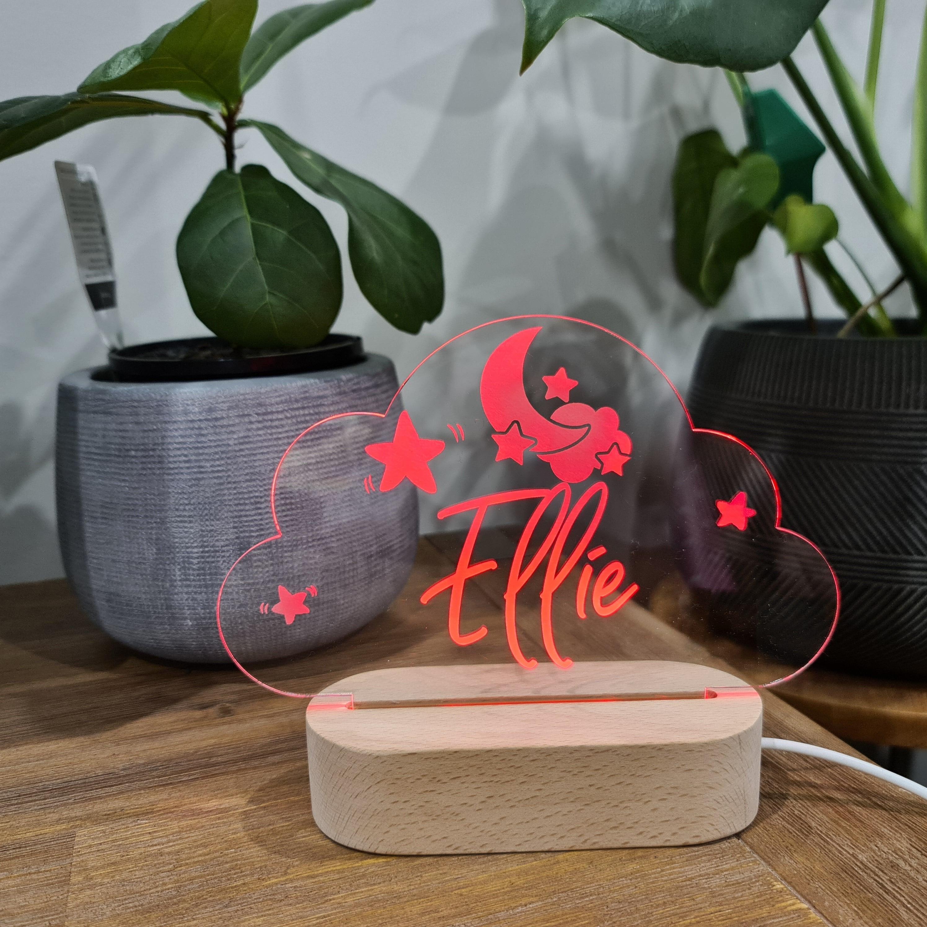 Personalised Night Light 🌙 - Cloudy Night - The Willow Corner