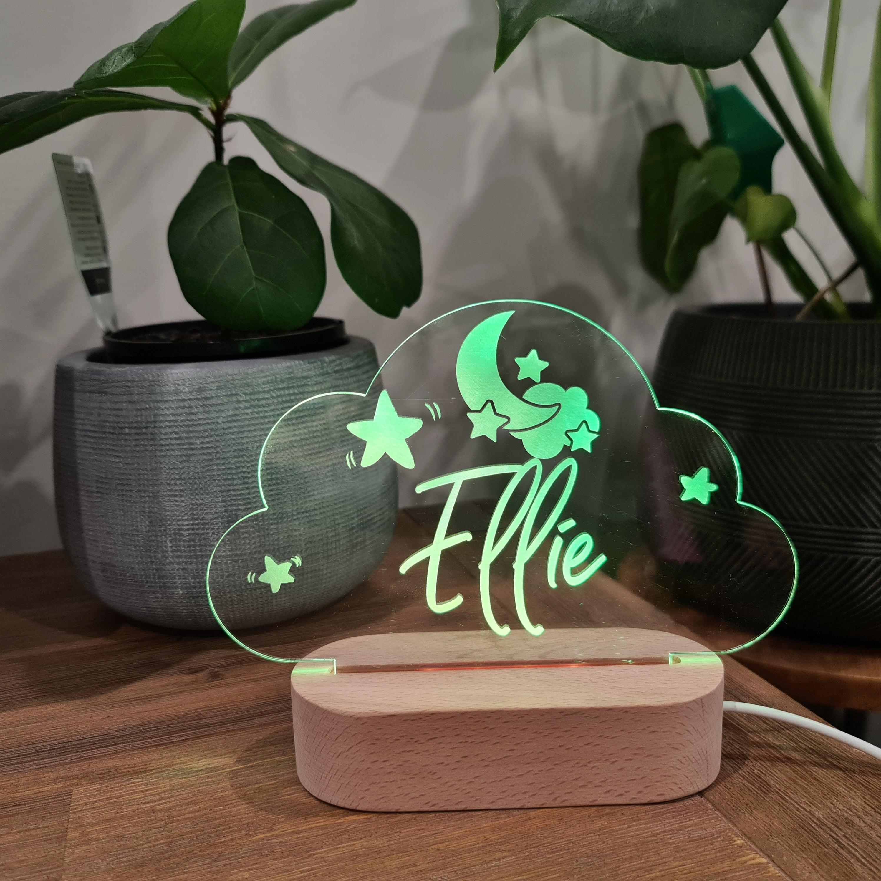 Personalised Night Light 🌙 - Cloudy Night - The Willow Corner