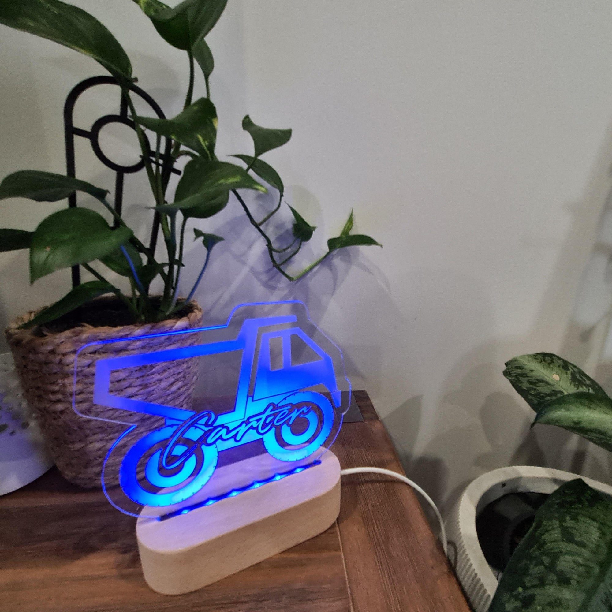 Personalised Night Light 🌙 - Construction Truck - The Willow Corner