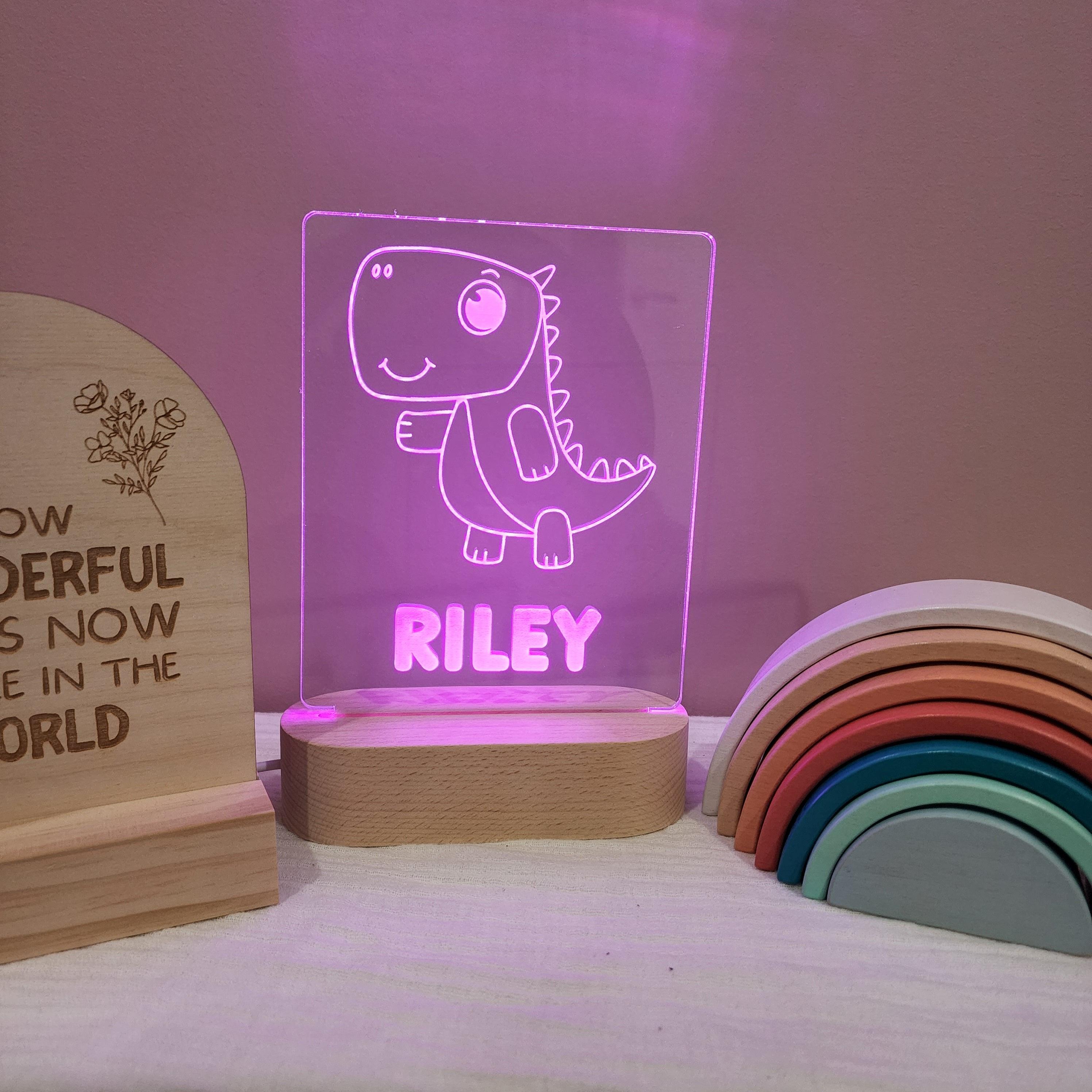Personalised Night Light 🌙 - Cute Dinosaur - The Willow Corner