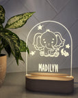 Personalised Night Light 🌙 - Cute Elephant - The Willow Corner