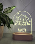 Personalised Night Light 🌙 - Cute Elephant - The Willow Corner