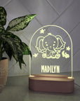 Personalised Night Light 🌙 - Cute Elephant - The Willow Corner