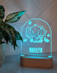 Personalised Night Light 🌙 - Cute Elephant - The Willow Corner