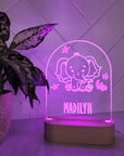 Personalised Night Light 🌙 - Cute Elephant - The Willow Corner