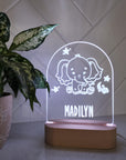 Personalised Night Light 🌙 - Cute Elephant - The Willow Corner