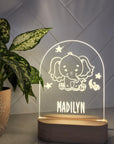 Personalised Night Light 🌙 - Cute Elephant - The Willow Corner