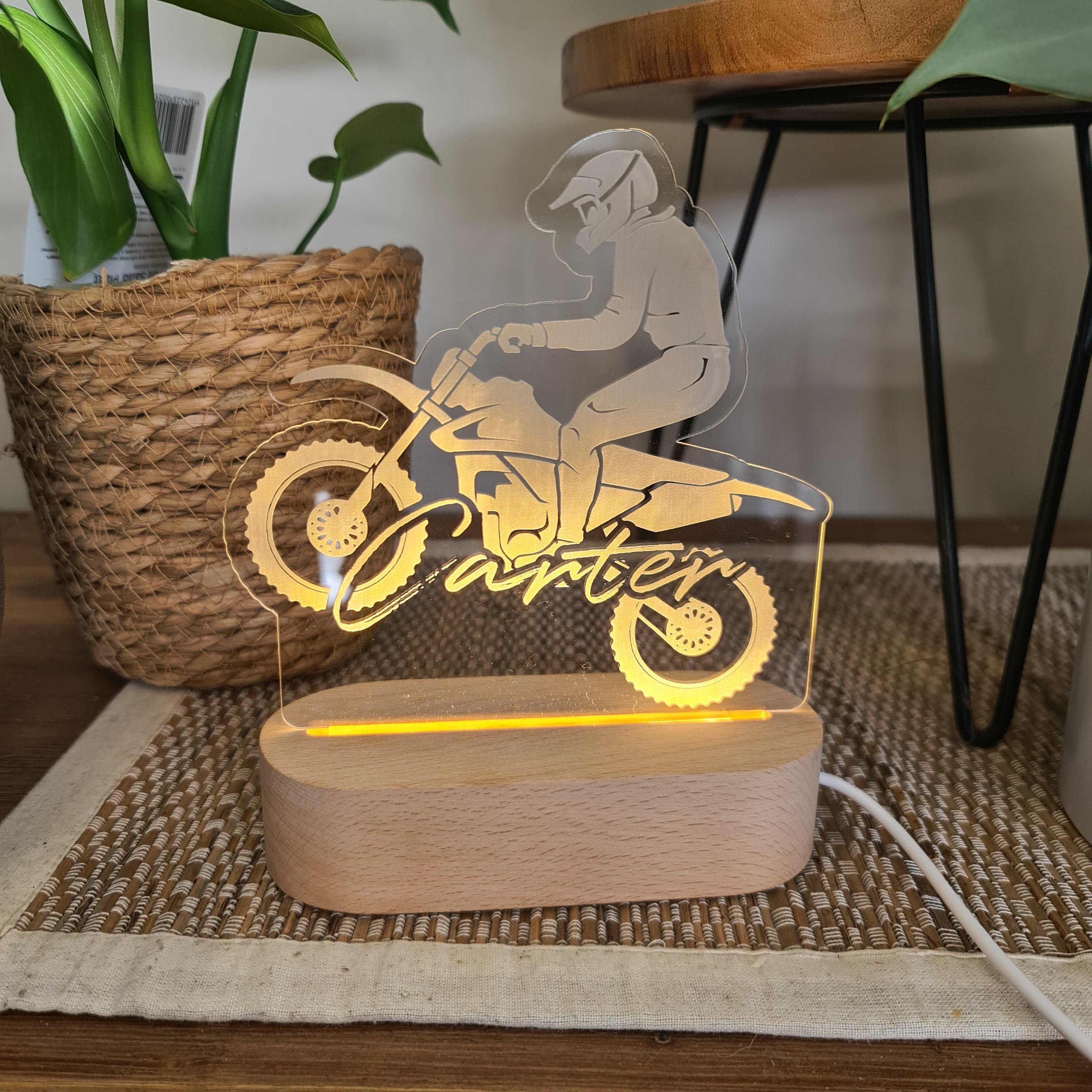 Personalised Night Light 🌙 - Dirt Bike - The Willow Corner